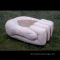 High quality outdoor large stone hand statues for garden decoration